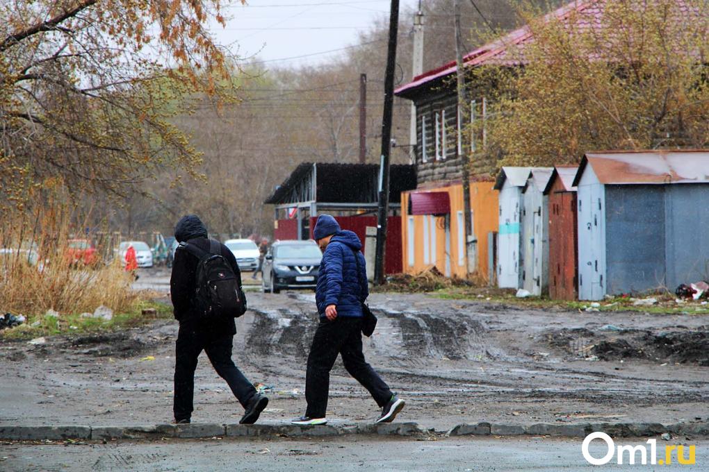 Как Омск встретил снегопад в апреле: фоторепортаж с городских улиц