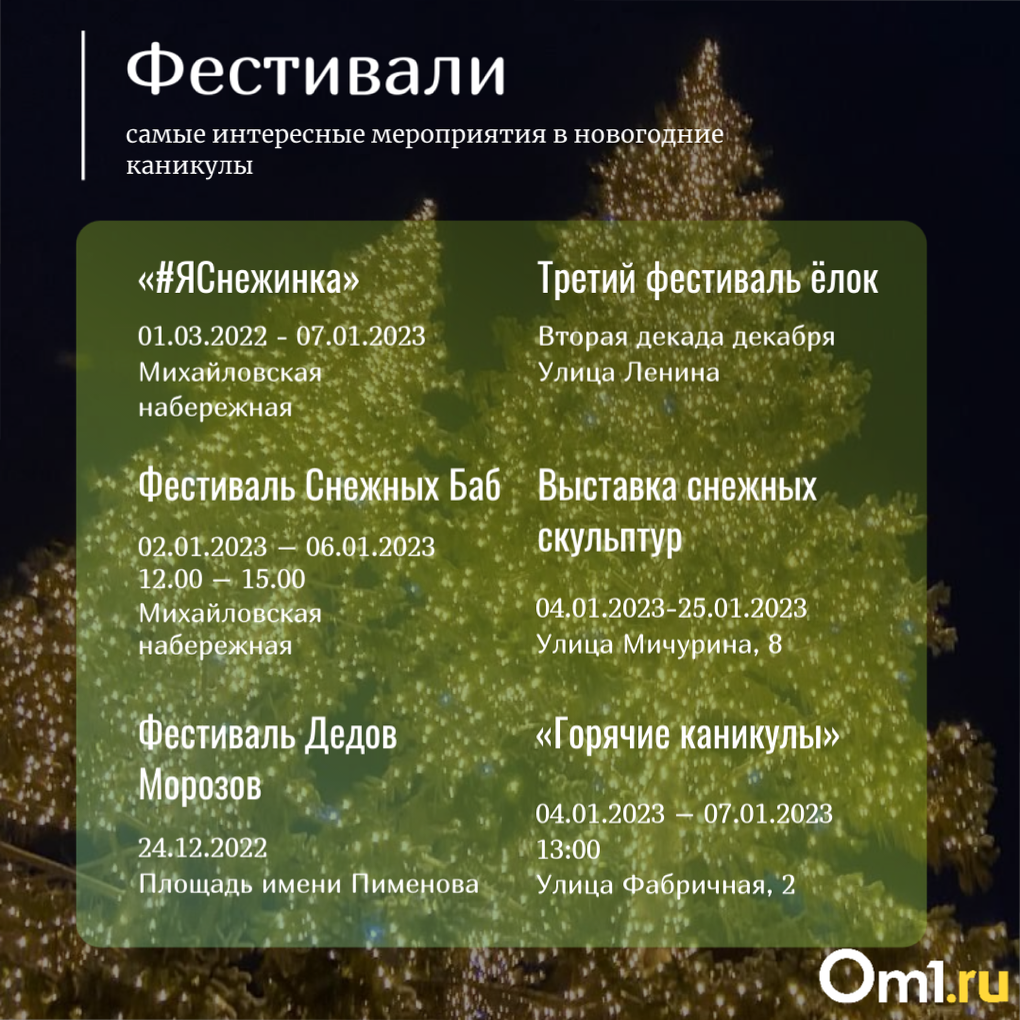 Куда пойти в Новосибирске на новогодних каникулах. Подборка мероприятий от портала Om1.ru
