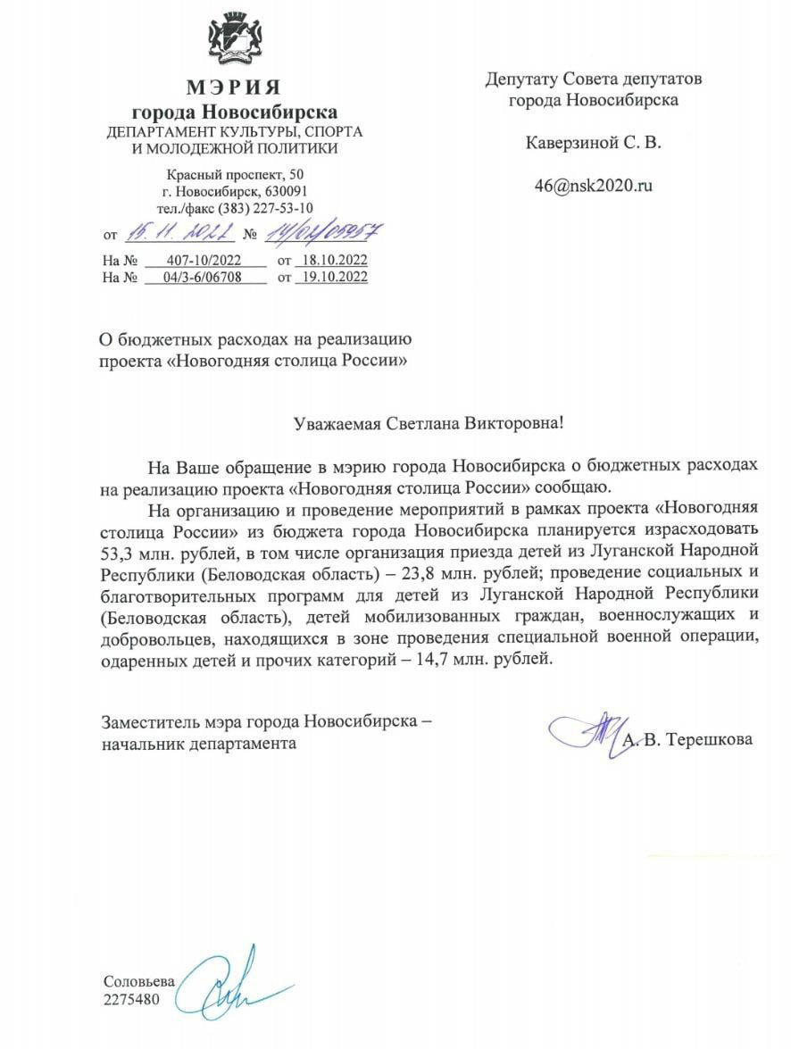 В Новосибирске выделят 53 млн рублей на празднование Нового года