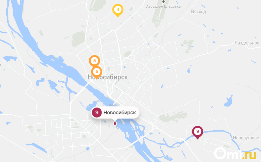 До девяти баллов вырос уровень загрязнения в Новосибирске