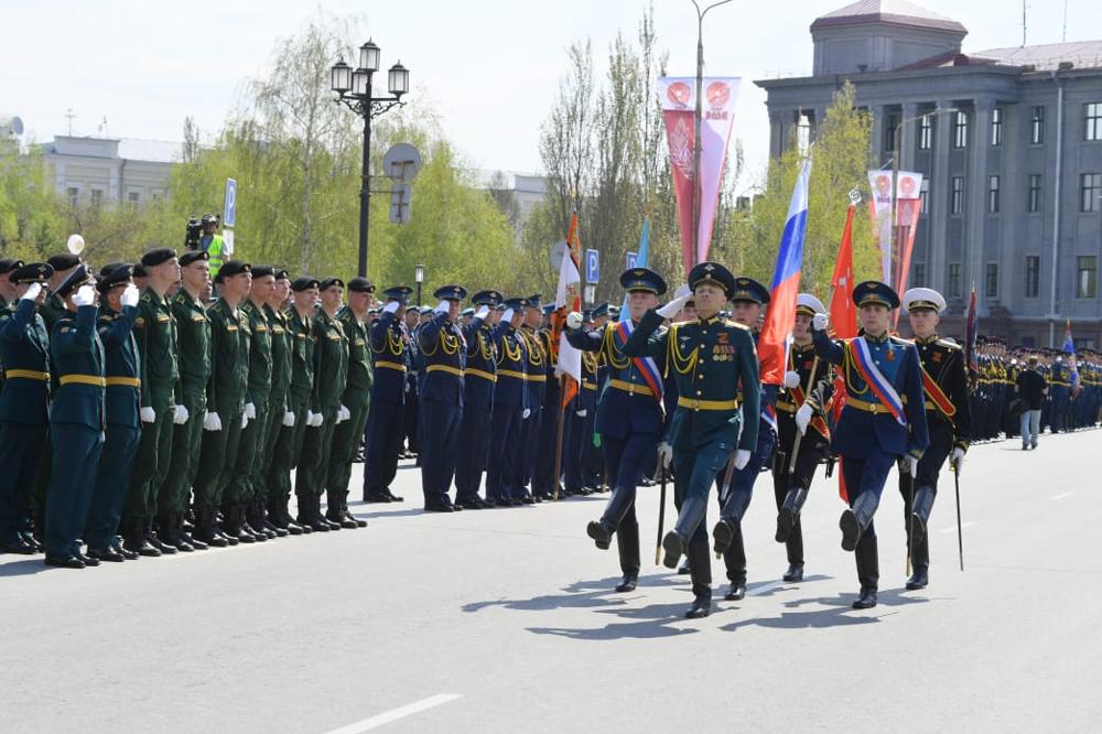 В честь 77-й годовщины Великой Победы в Омске прошёл парад
