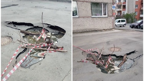 С каждым днём становится больше: яма с кипятком появилась возле будущей поликлиники в Новосибирске