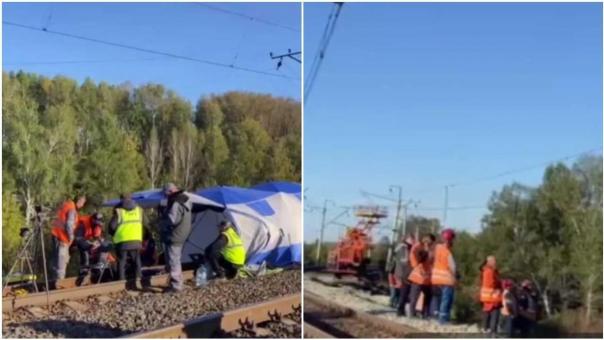 Более 100 человек и спецтехника: в Новосибирске ликвидируют последствия размыва железной дороги