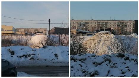 Незаконный снегоотвал в Новосибирске второй год подряд угрожает затопить зелёную зону на МЖК