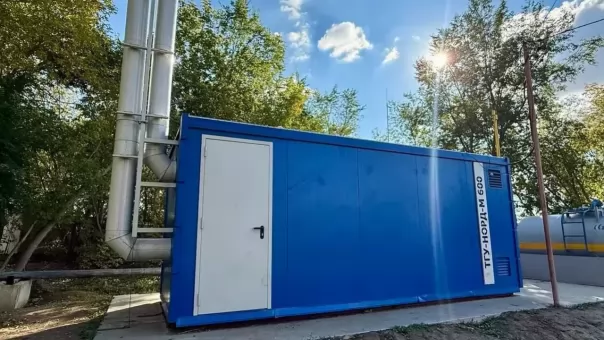В Кормиловке появилась котельная-контейнер