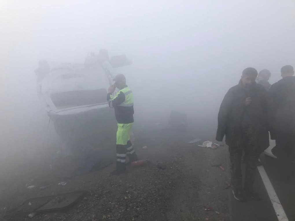 В Омской области из-за дымки от пожаров произошла смертельная авария с фурой