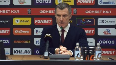 Сергей Звягин после поражения от «Трактора»: «Ребята не сдаются. Нашей команде присуща спортивная злость»