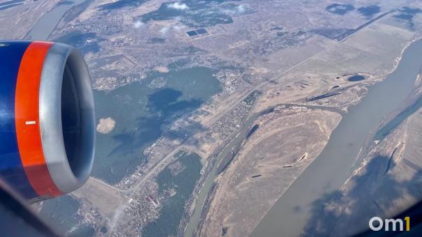 В двигатель самолёта, летевшего в Омск, попала птица