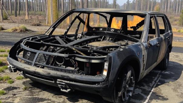 В Забайкалье найден сожжённый автомобиль с телом пропавшего таксиста