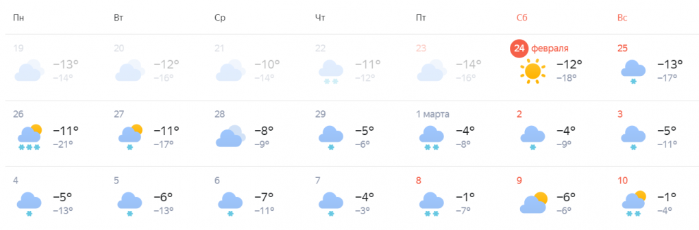 Сильные морозы сменит резкое потепление в Новосибирске 24 февраля