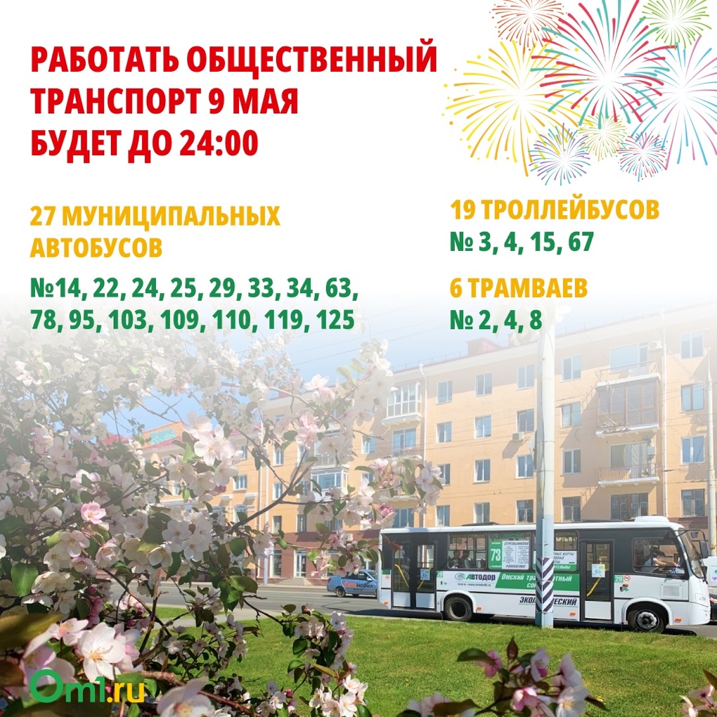 Где омичам посмотреть салют на 9 Мая и как потом уехать домой?