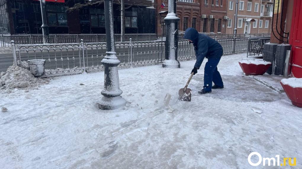 В Омск пришла зима. Последствия мощного ночного снегопада